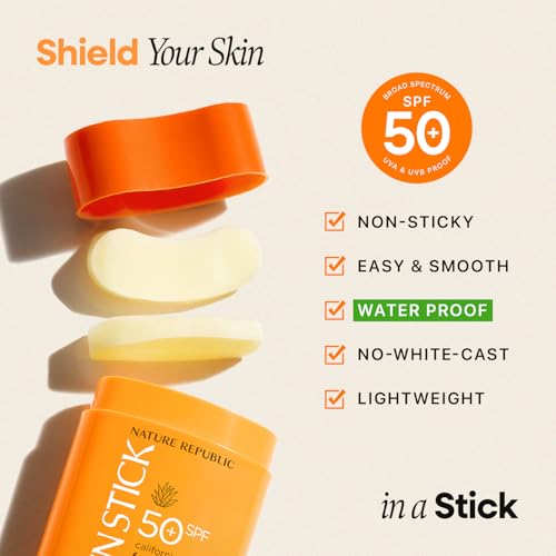 NATURE REPUBLIC CALIFORNIA ALOE FRESH POWDERY SUN STICK BROAD SPECTRUM SPF50+ (Not Tested on Animals)